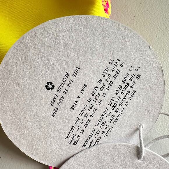 Princess Polly Swim 2 Pc Set Bikini Top Wrap Sarong Skirt Pink Yellow Zebra 10 - Picture 12 of 16